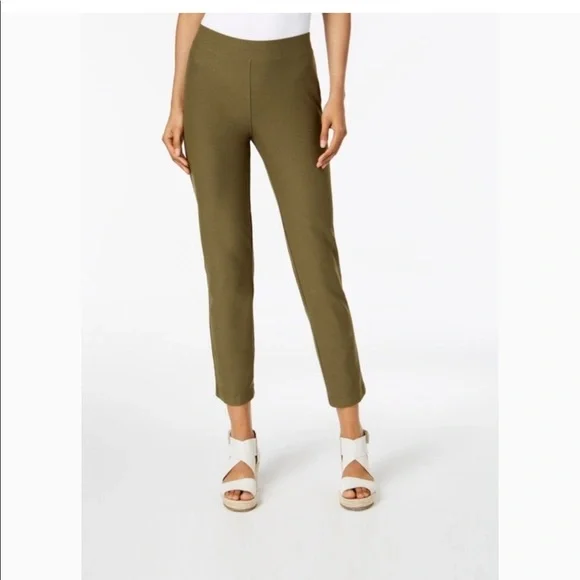 XXS Eileen Fisher Olive crepe slim leg pants XXS - Picture 2 of 2